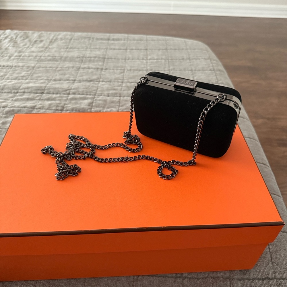Elegant Black Clutch Bag velvet